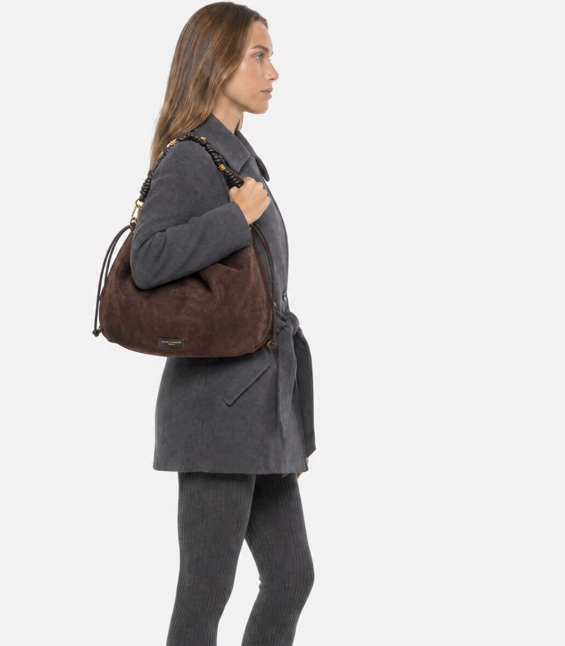 Handtasche Gianni Chiarini Morgana Suede Moka