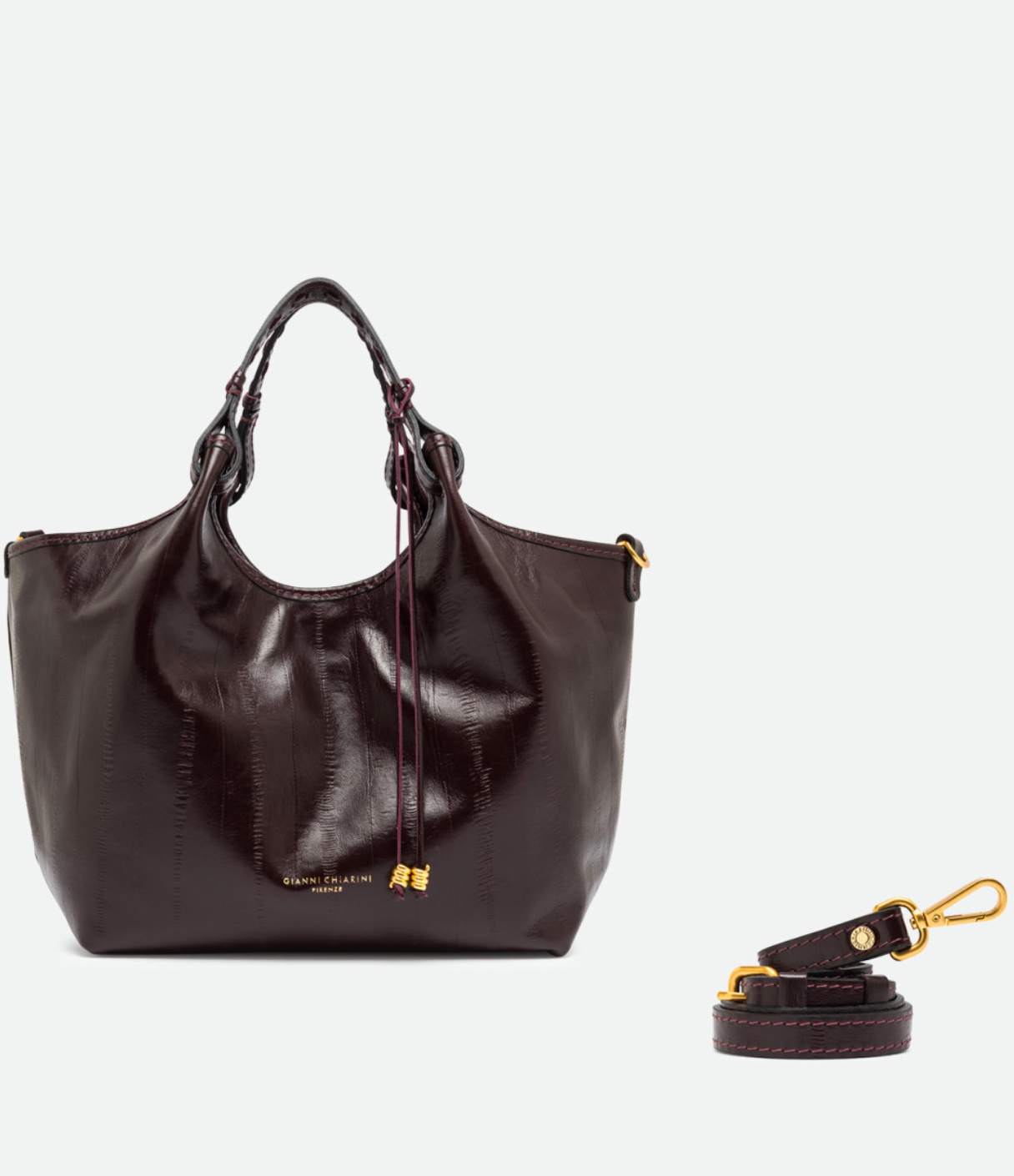 Handtasche Gianni Chiarini DuaGC Midi Eel Antique Ruby