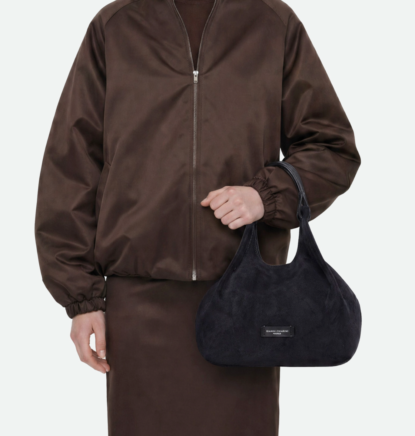 Handtasche Gianni Chiarini DuaGC Midi Suede Notturno