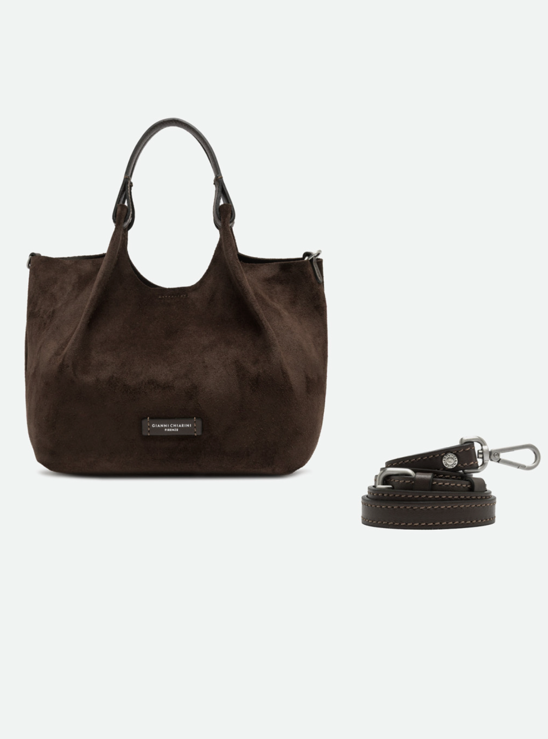 Handtasche Gianni Chiarini DuaGC Midi Suede Moka