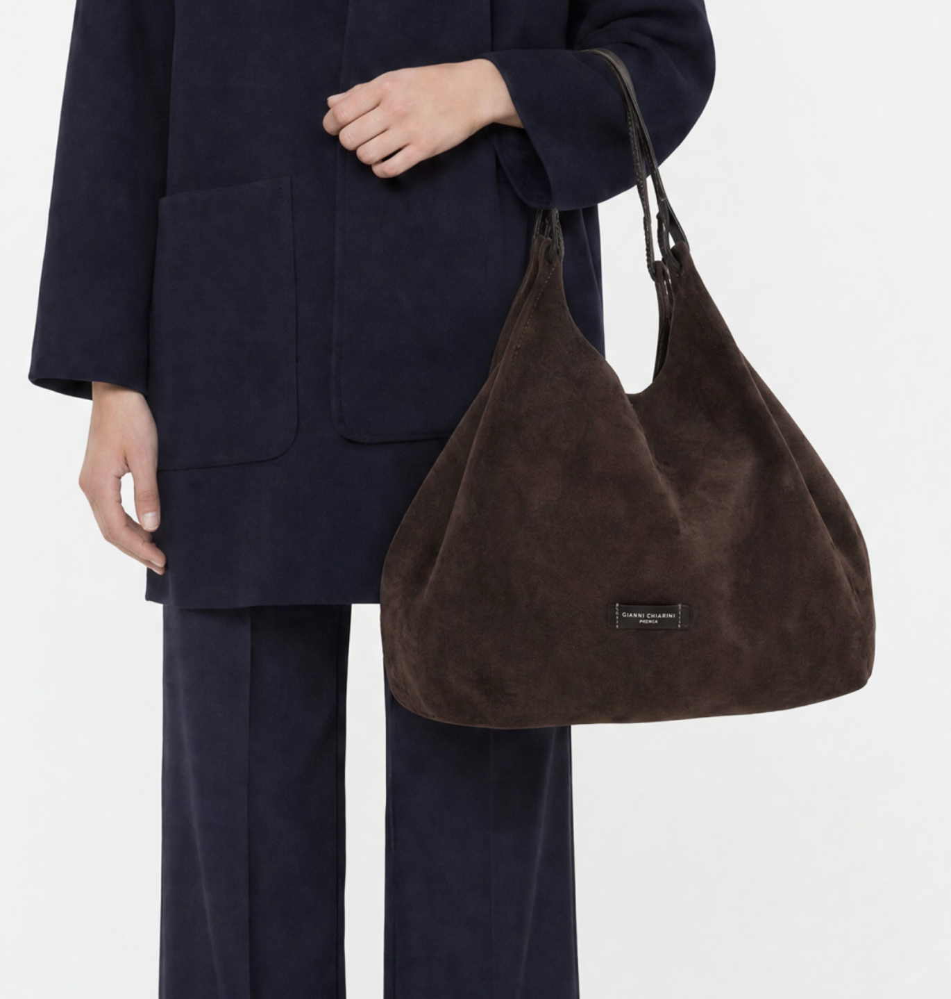 Handbag Gianni Chiarini DuaGC Maxi Lamb Castoro