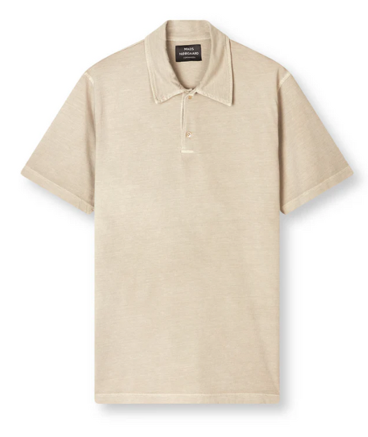 Polo Shirt MNDye Cotton Jersey Oatmeal