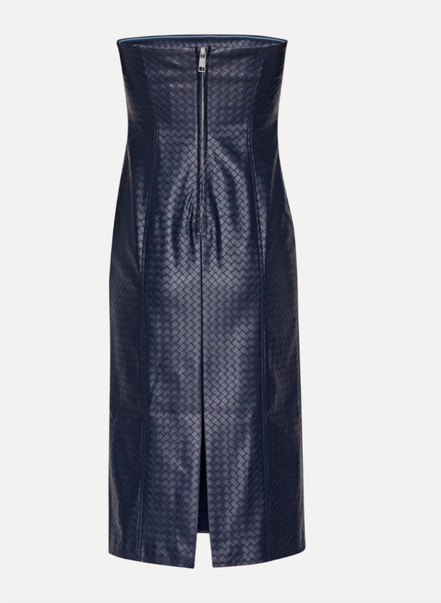 Midi Braided Dress Dark Blue