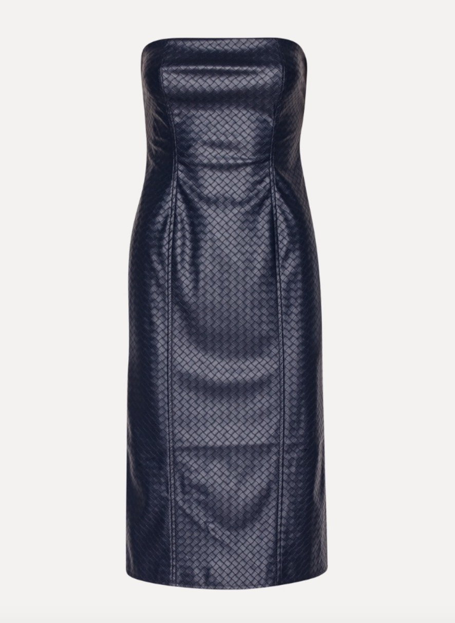 Midi Braided Dress Dark Blue
