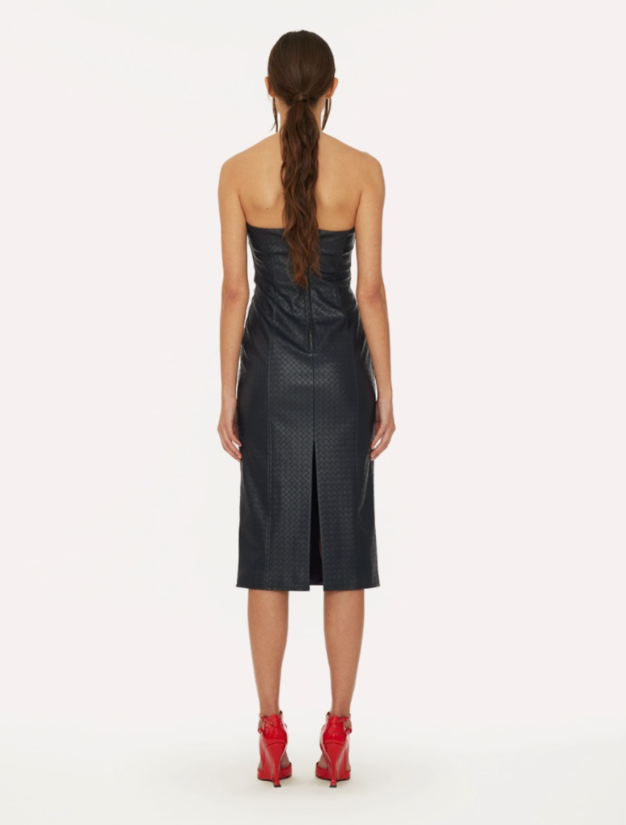 Midi Braided Dress Dark Blue