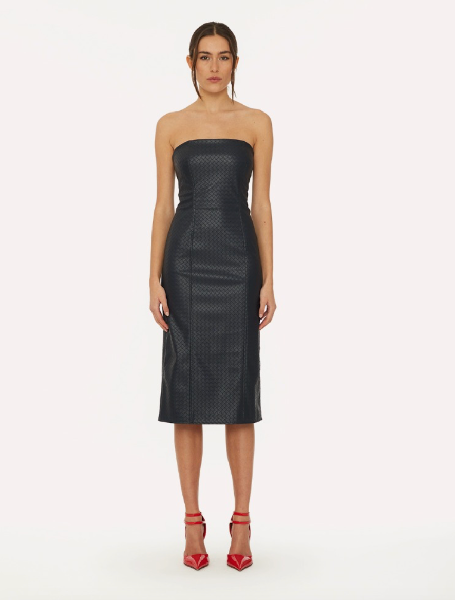 Midi Braided Dress Dark Blue