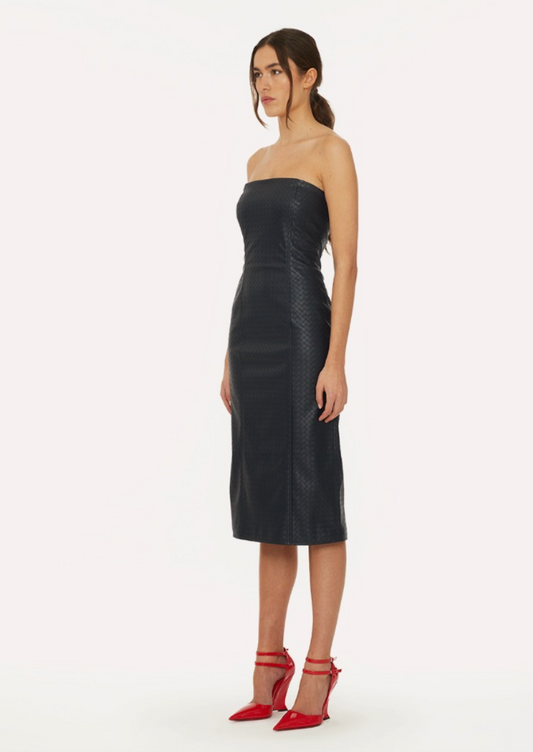 Midi Braided Dress Dark Blue