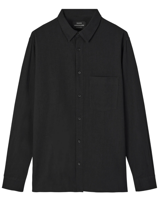Hemd Cotton Linen MNSune Shirt Black