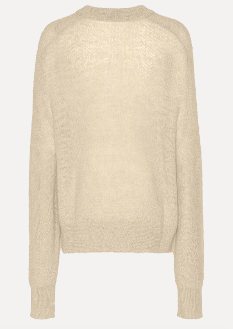 Light Knit Logo Sweater Cream