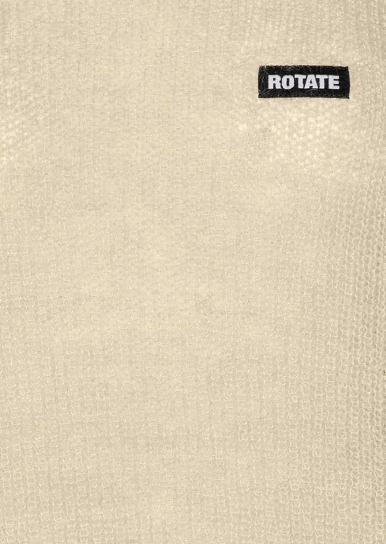 Light Knit Logo Sweater Cream