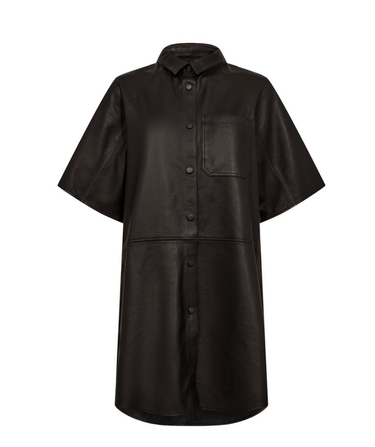 Lederkleid Black