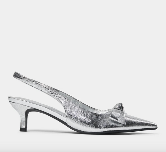 Slingback Pumps Silver