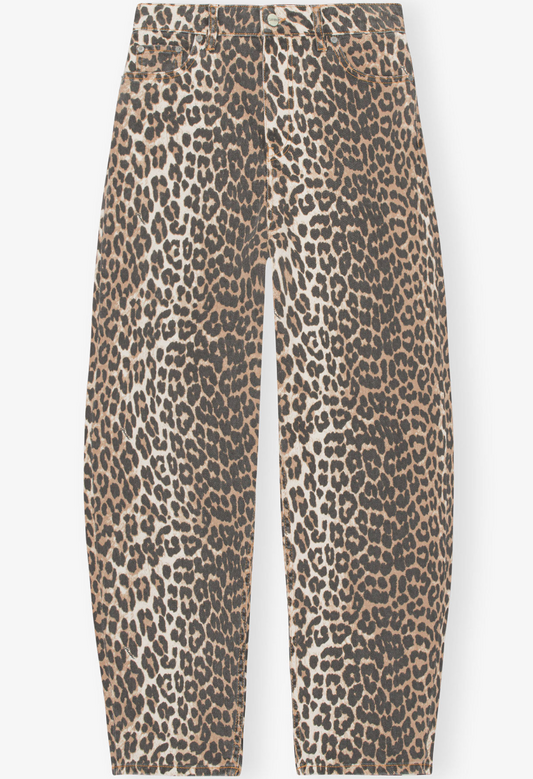 Ganni Print Denim Stary Leopard