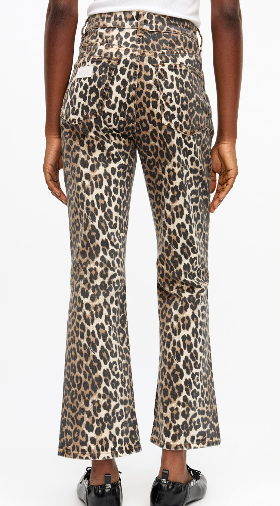 Ganni Leopard Betzy Cropped Jeans