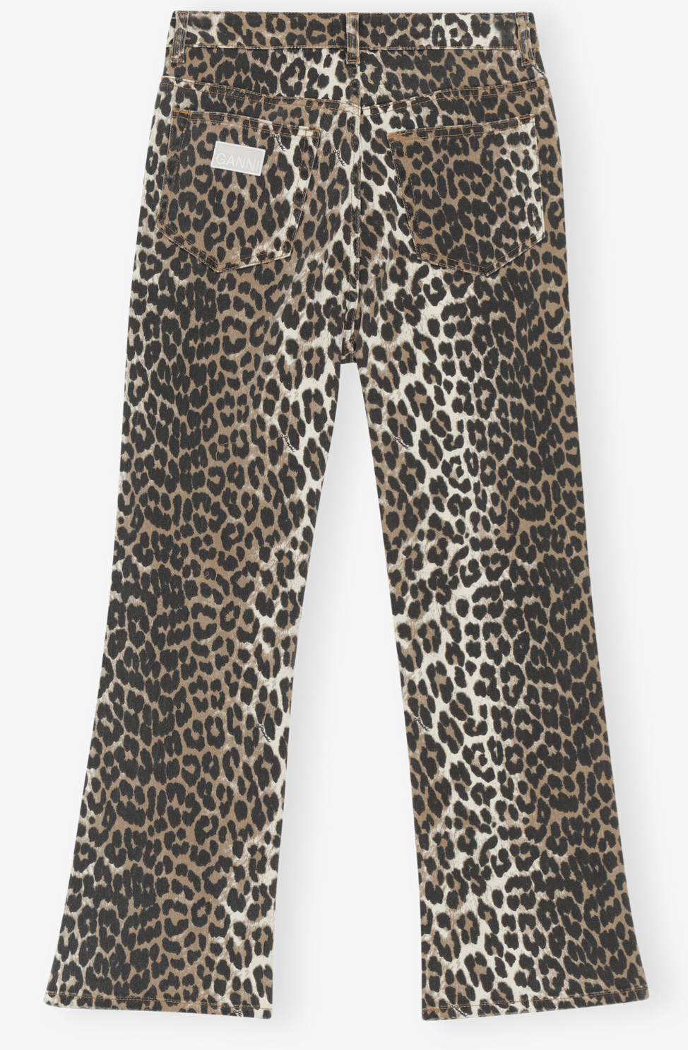 Ganni Leopard Betzy Cropped Jeans