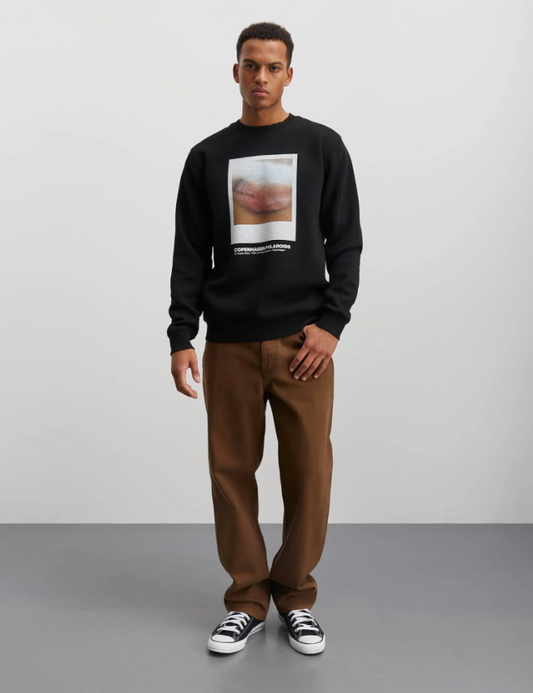 Standart Crew Polowide Sweat Schwarz