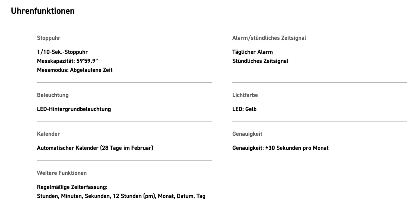 Casio A1100B-1EF 3503