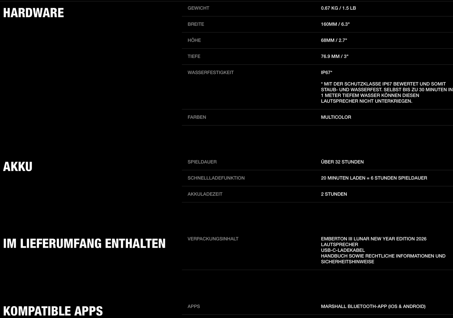 Marshall Emberton3 Special Edition Year of the Horse