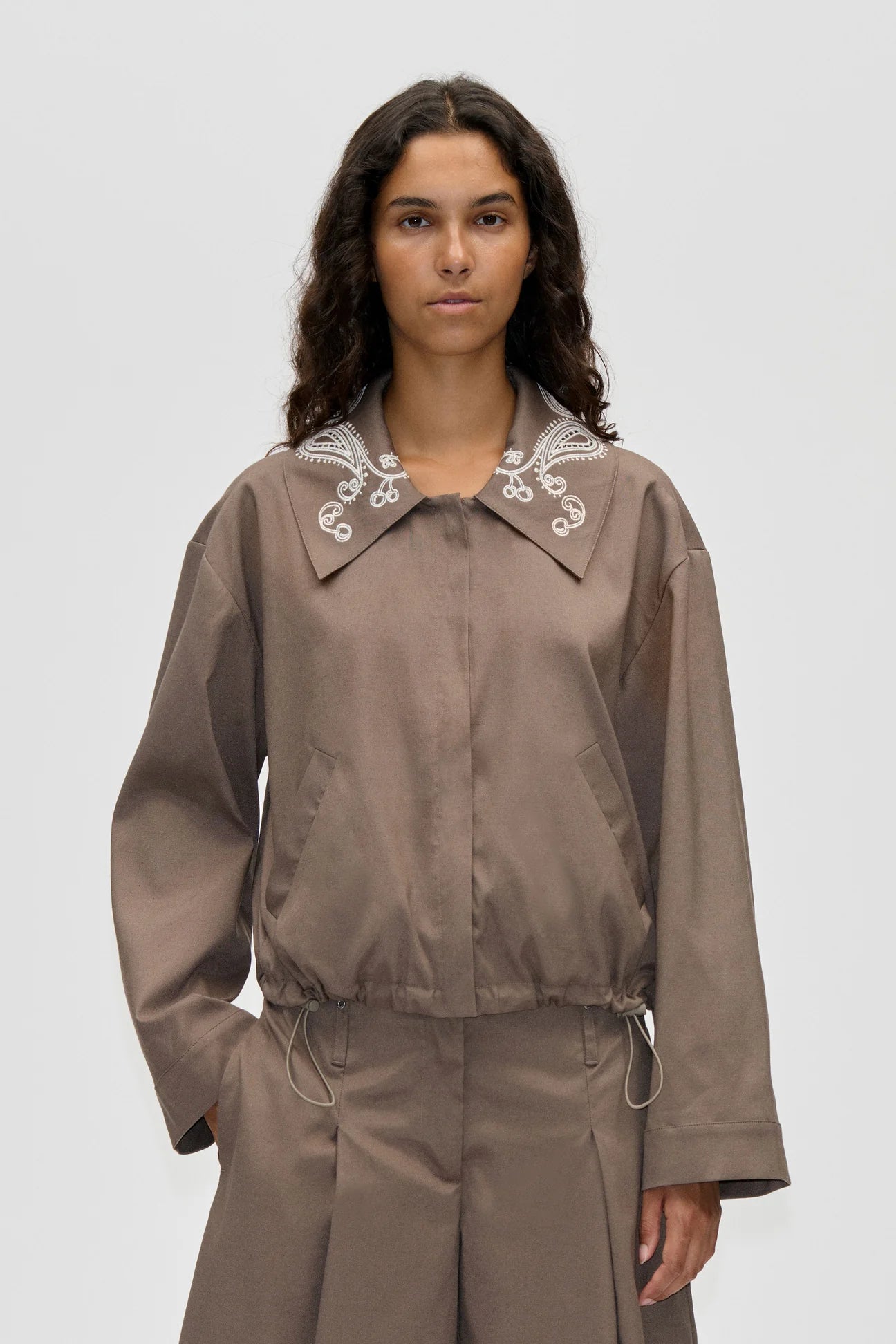 Blouson Eyelet Bomber Cherrys On A Paisley