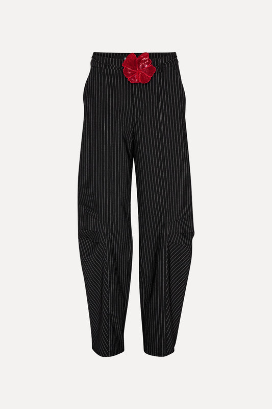 Cargo Pants Black Pinestripe