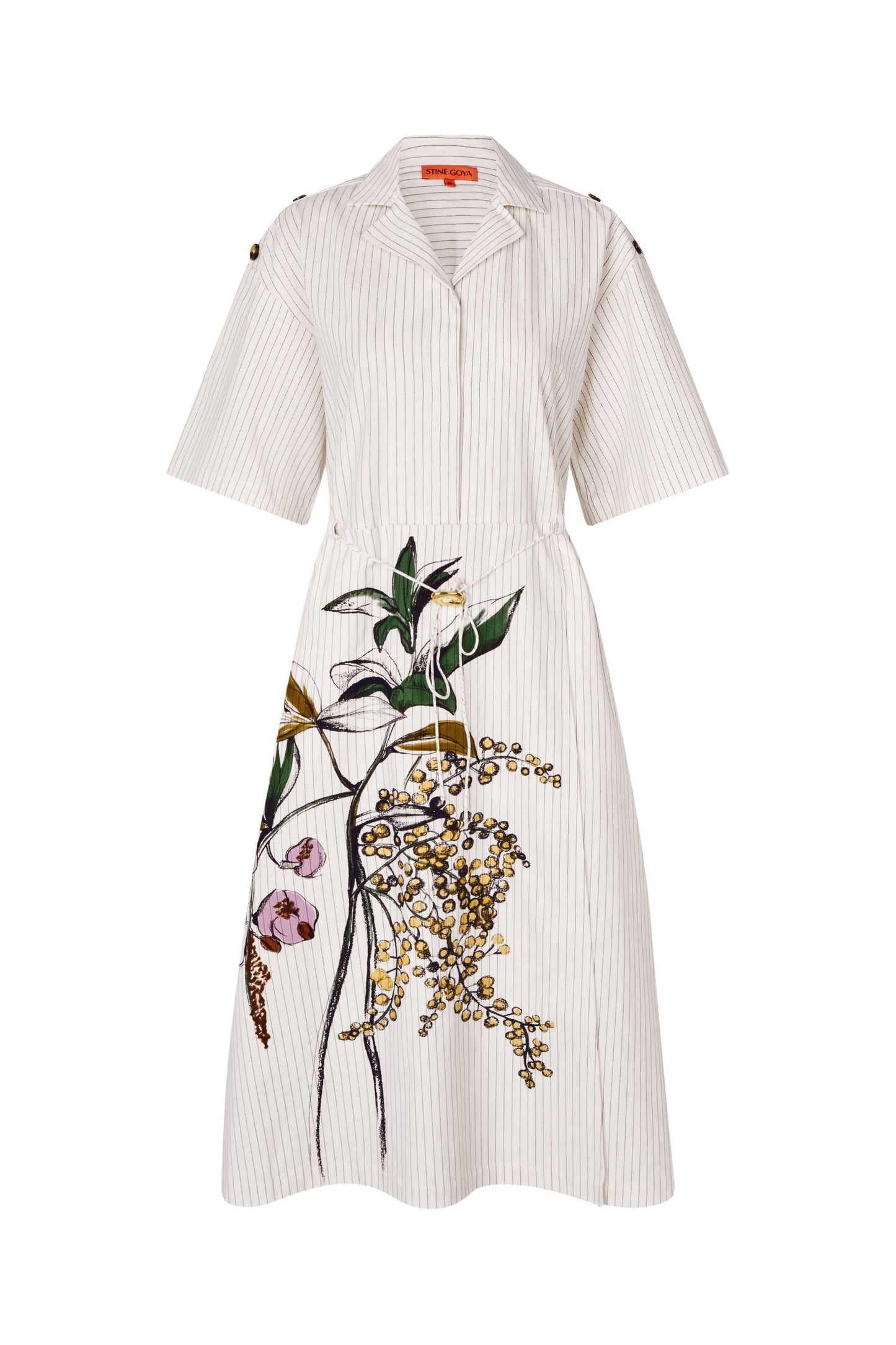 Stine Goya Workwear Midi Dress - Mimosa Stripe