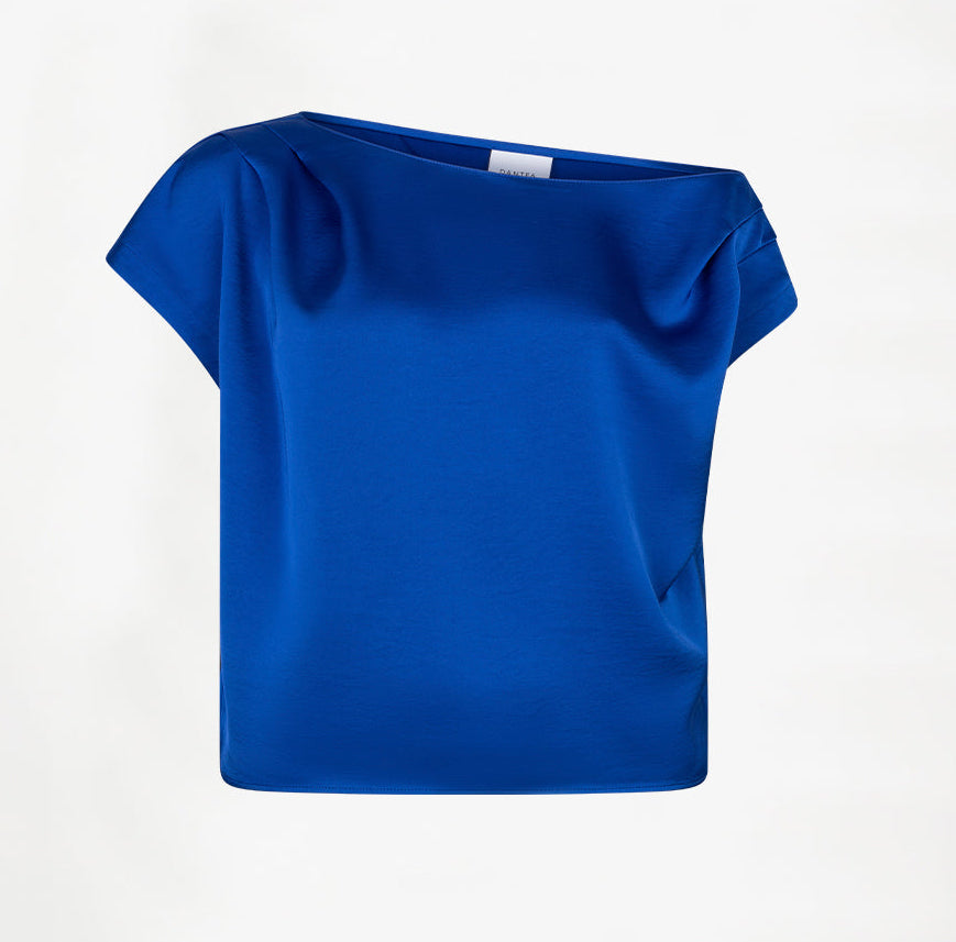 Drapey Cropped  Top Dante6-Roam Blue