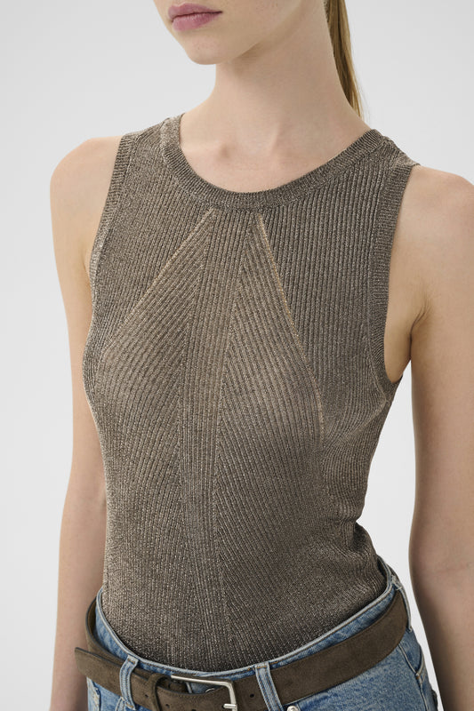 Tank Top Gzsilvi Warm Grey Metallic