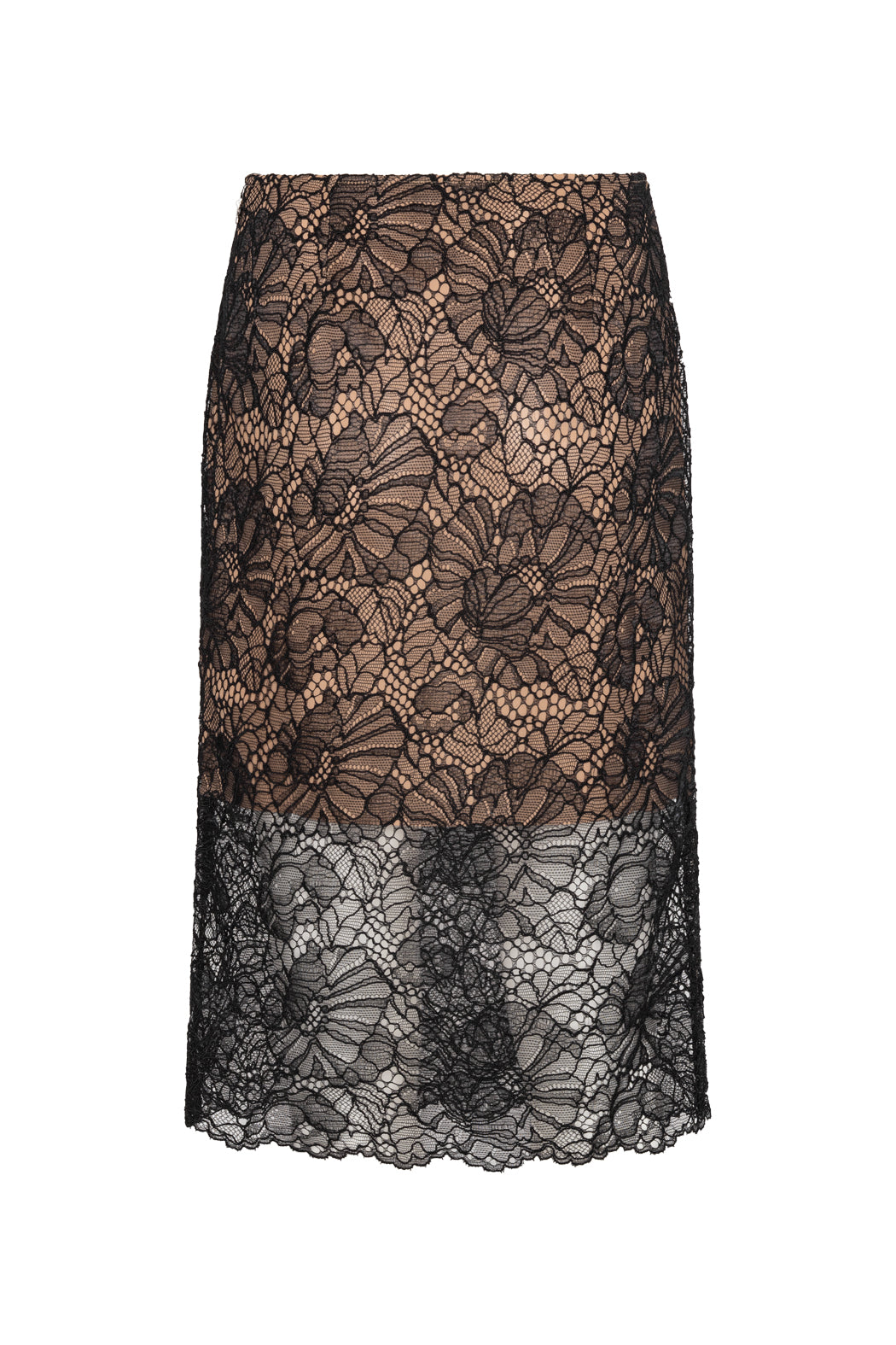 LACE MIDI PENCIL SKIRT