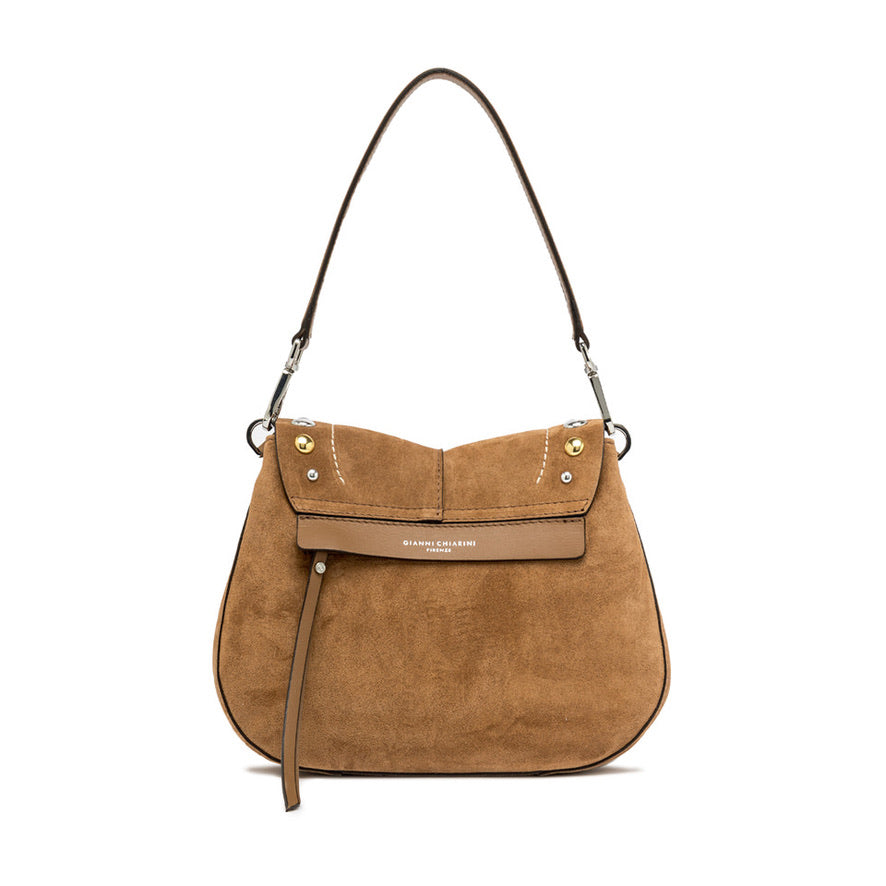 Handtasche Gianni Chiarini Helena Round Suede Studs Caramel