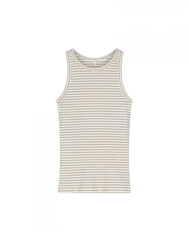 Rib Top Lotus'CL Striped oatmeal