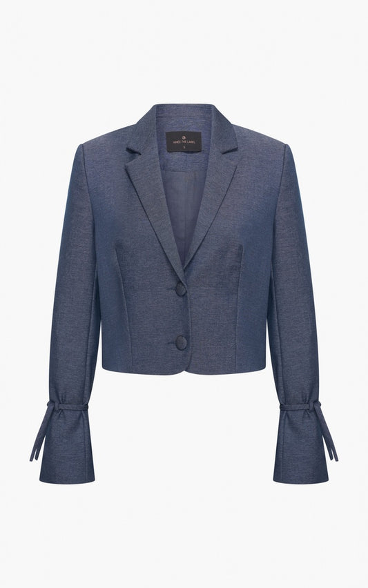 Cropped Blazer Marine