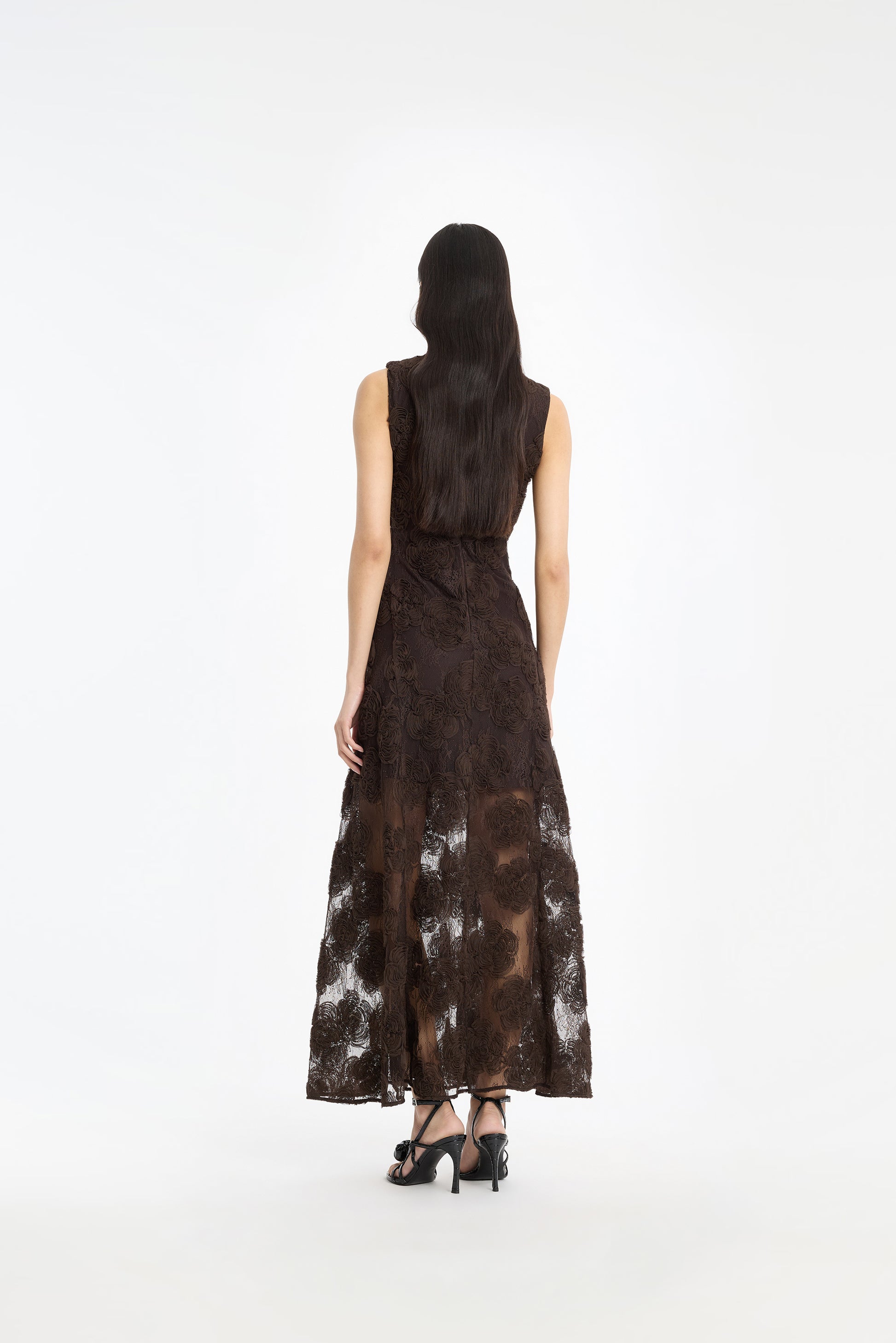 3D FLOWER MAXI DRESS