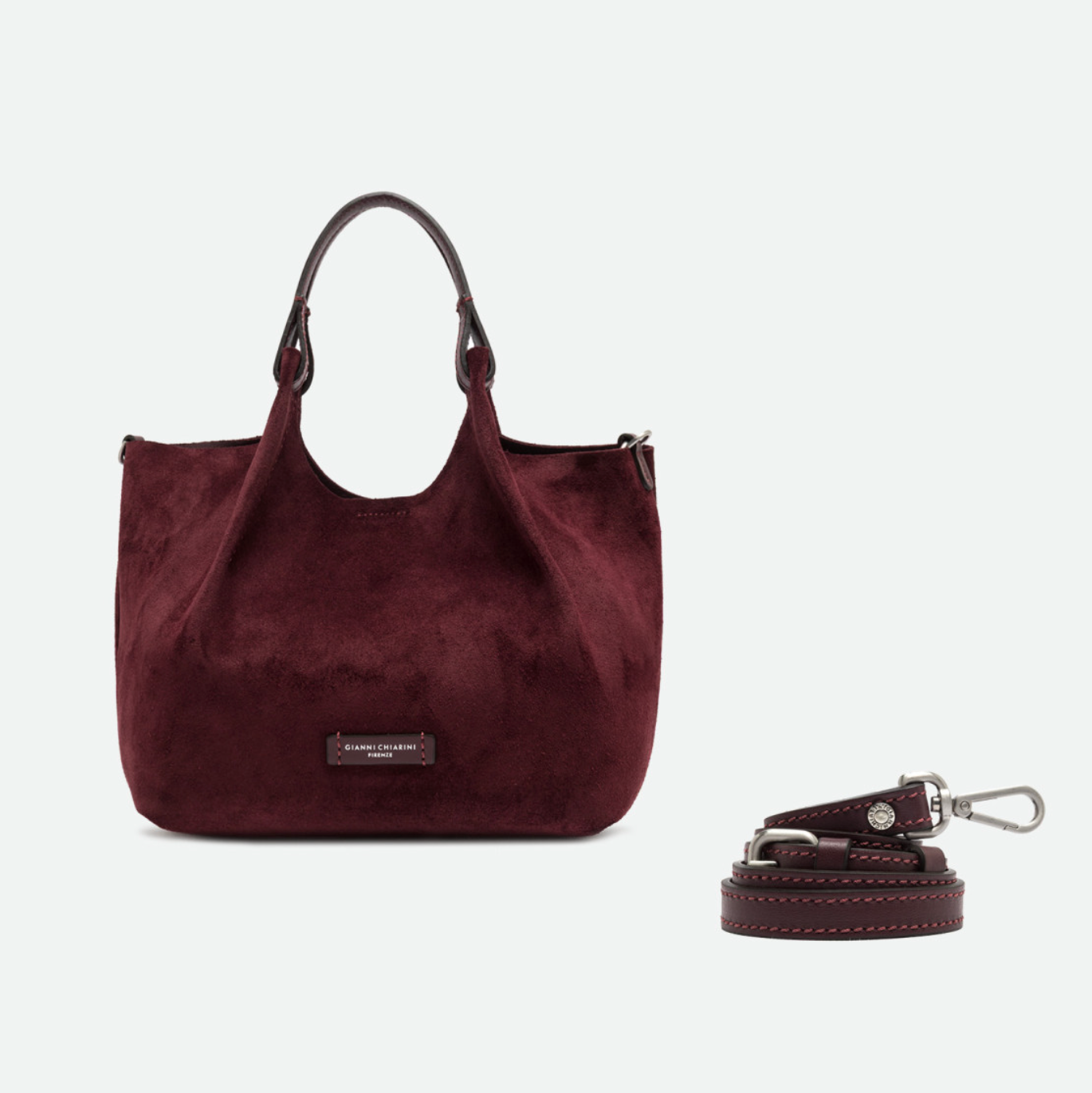 Handtasche Gianni Chiarini DuaGC Midi Suede Amarone