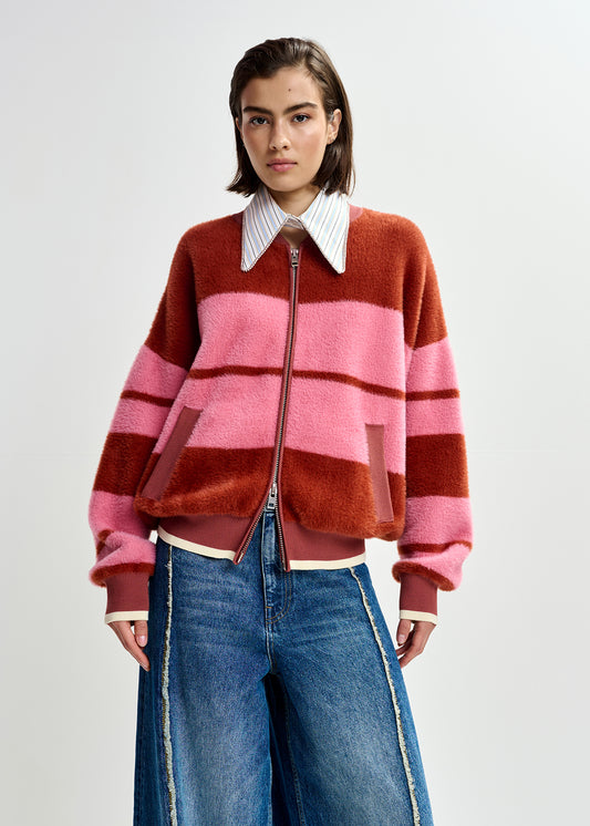 JICAMA STRIPED KNIT JACKET