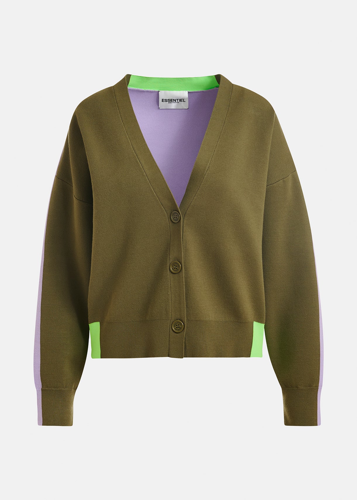 JICOLOR TRICOLOUR CARDIGAN