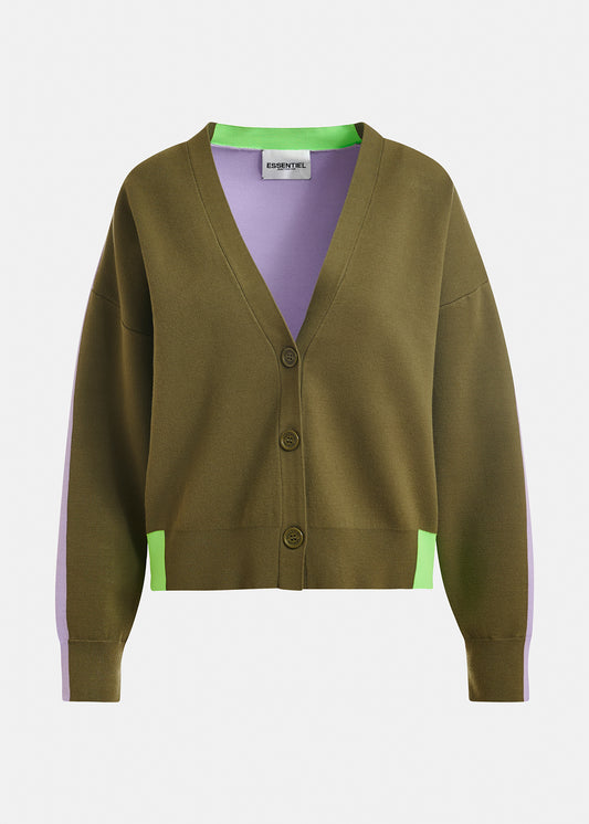 JICOLOR TRICOLOUR CARDIGAN
