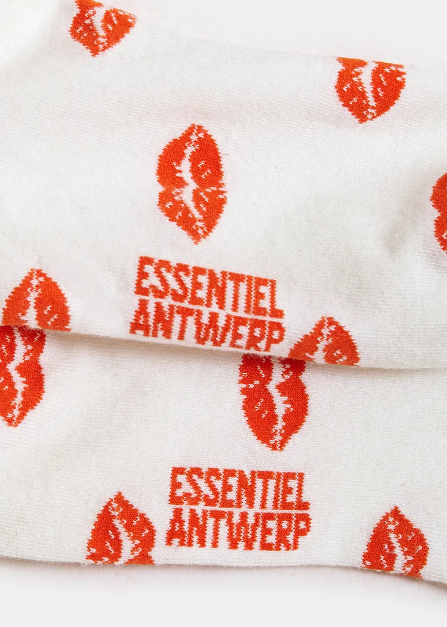Socken aus Baumwollmischung mit Jacquard-Lippenmotiv