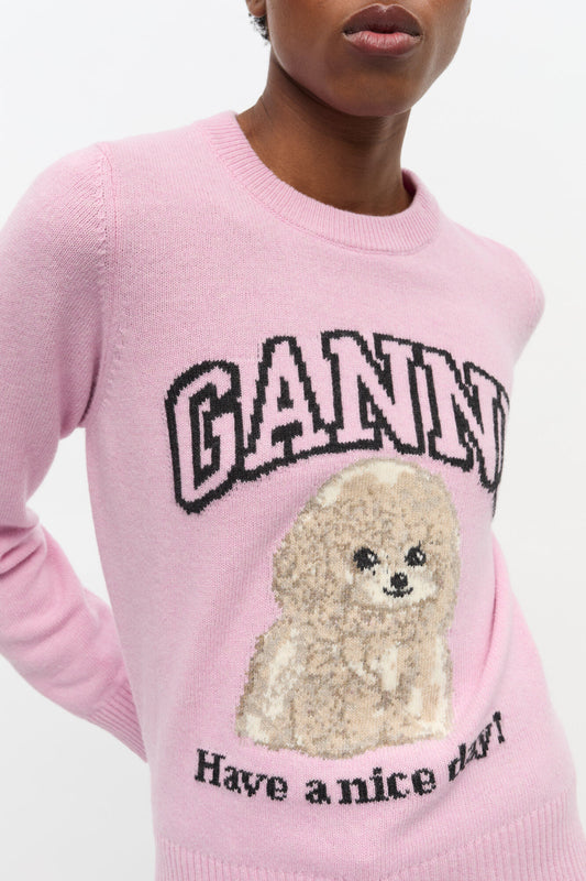 Rosa Poodle-Pullover