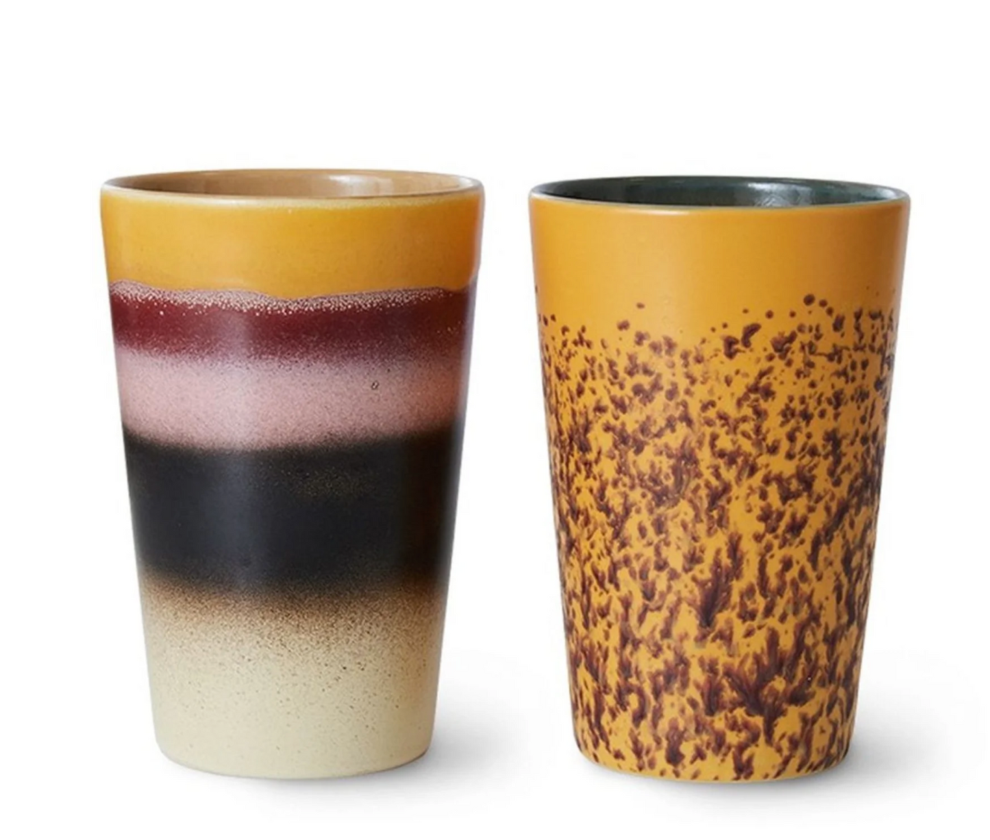 Tea Mugs 70s Ceramics Beach 2er Set