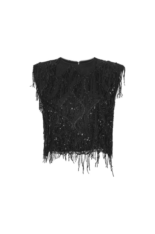 Sequins Sleeveless Top