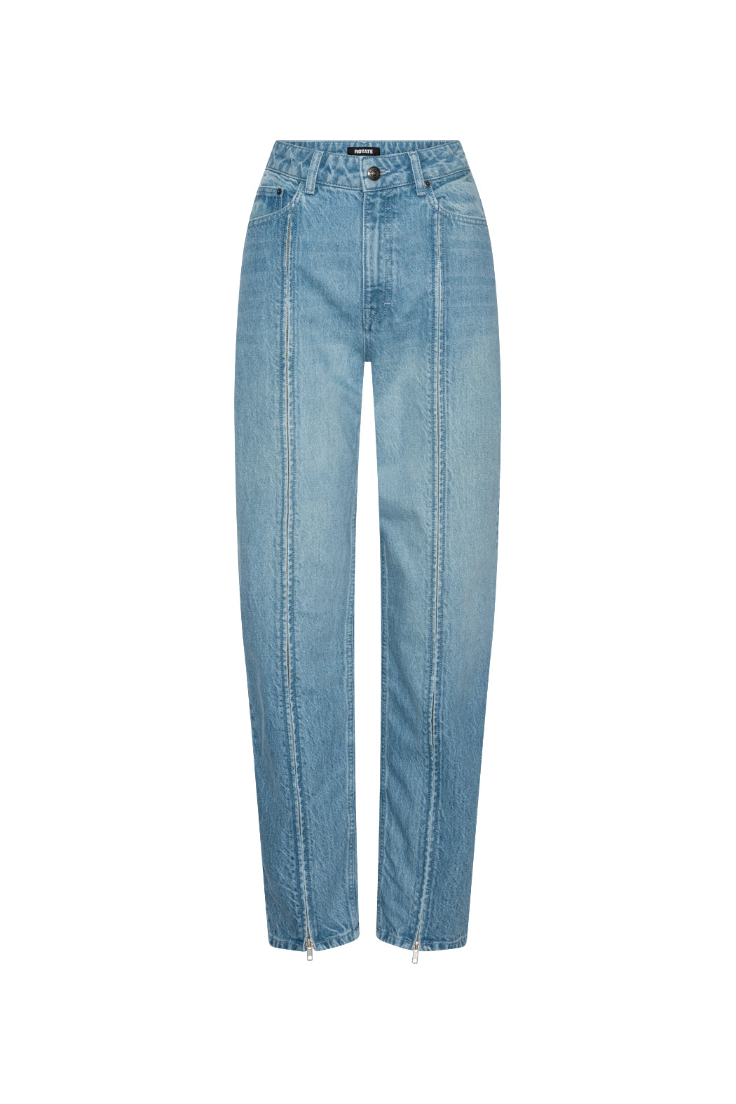 STRAIGHT DENIM ZIP JEANS