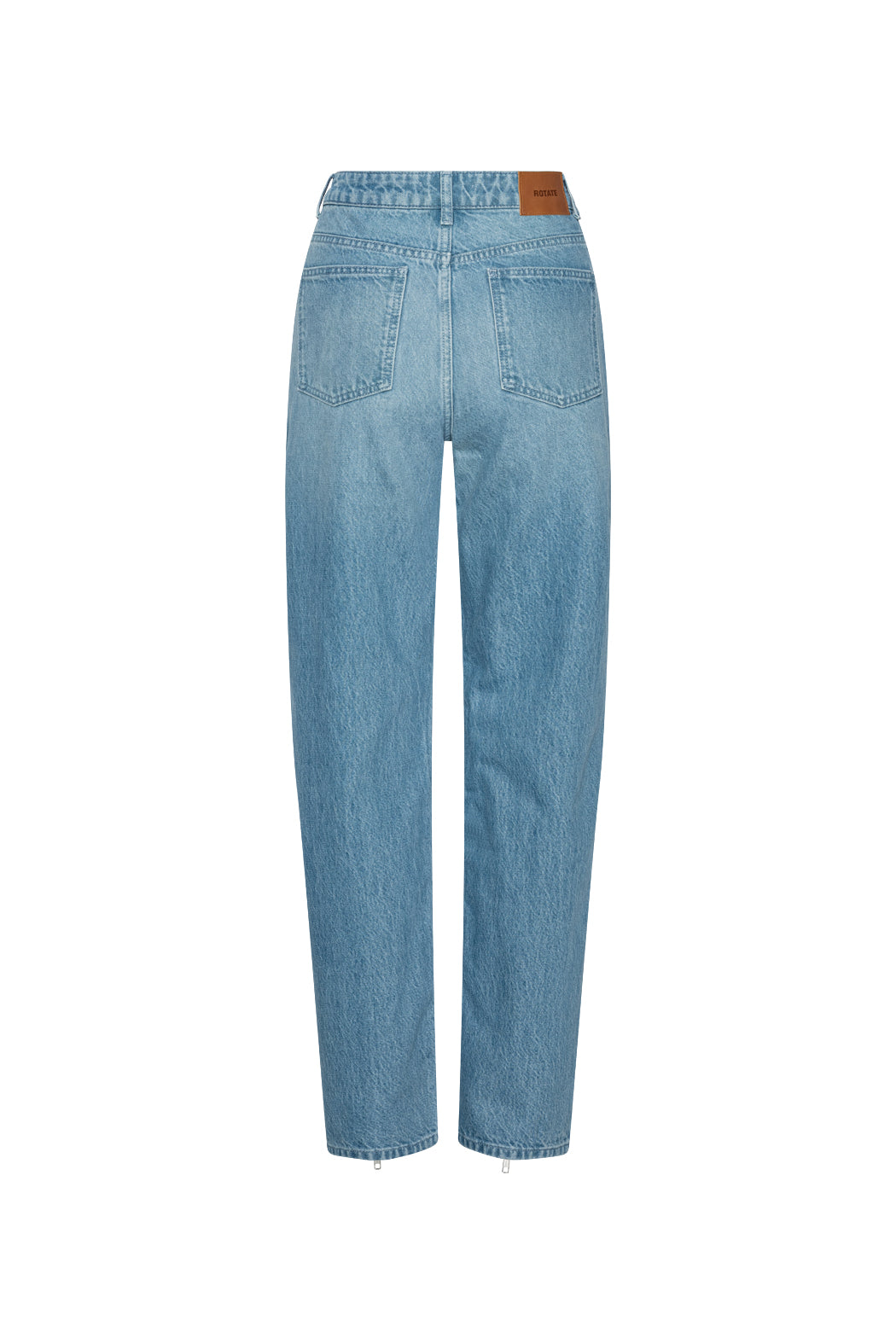 STRAIGHT DENIM ZIP JEANS