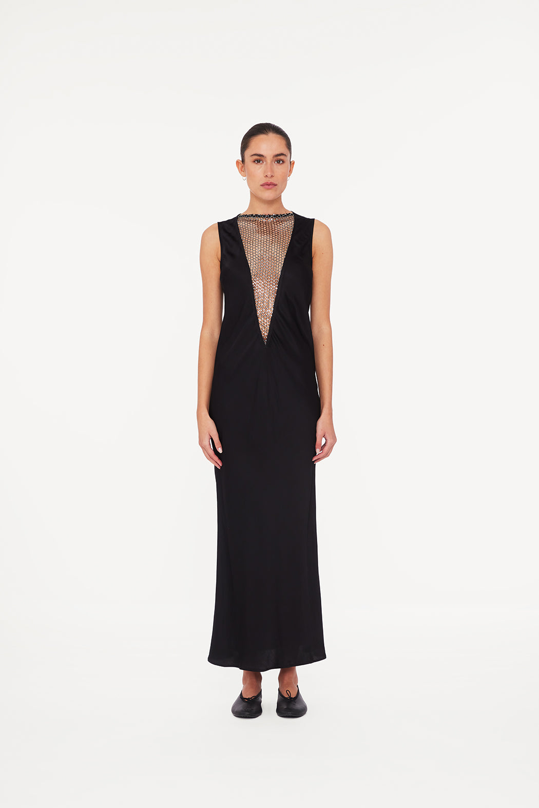 Sleeveless Midi Dress Black