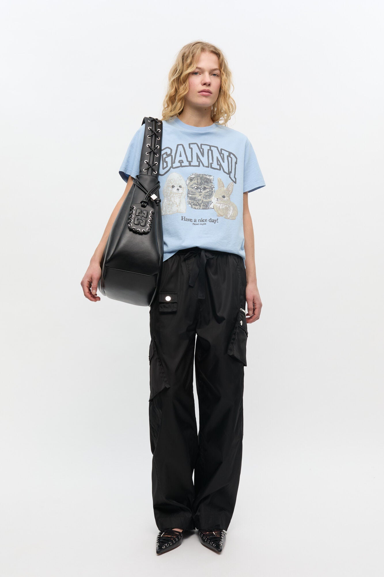 Duchesse Nylon Oversized Elasticated Pants