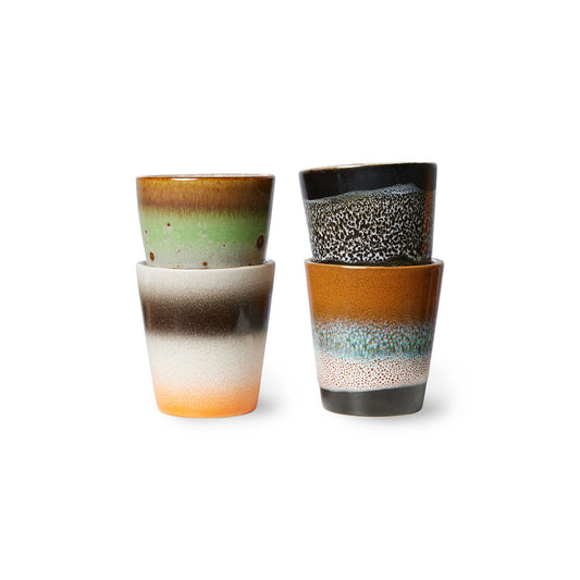 Ristretto Mugs 70s Ceramics Good Vibes 4er Set