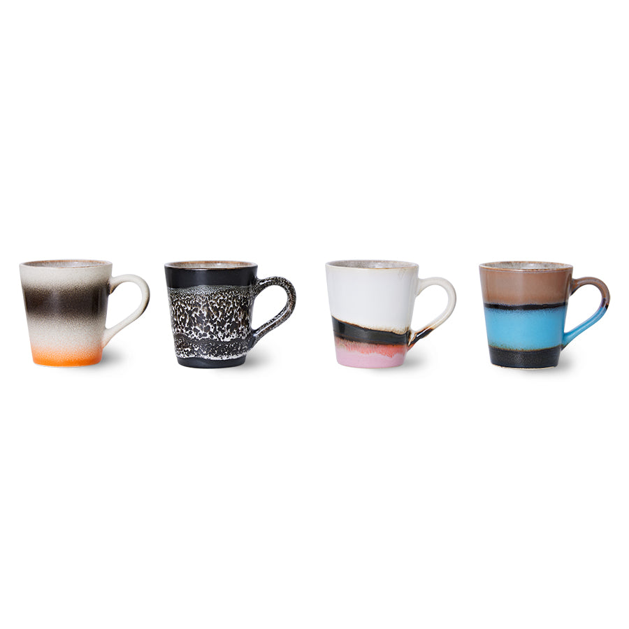 Espresso Mugs 70s Ceramics Funky 4er Set