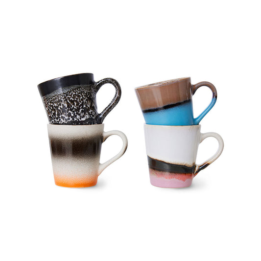 Espresso Mugs 70s Ceramics Funky 4er Set