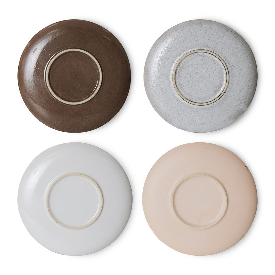 Saucers Untertassen 70s Ceramics Big Sur 4er Set