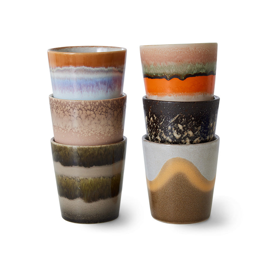 HKLiving Coffee Mugs 6er Set Elements