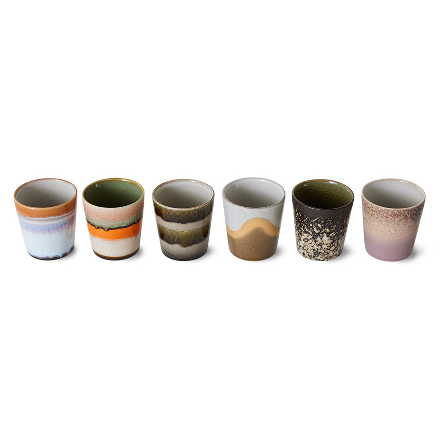 HKLiving Coffee Mugs 6er Set Elements